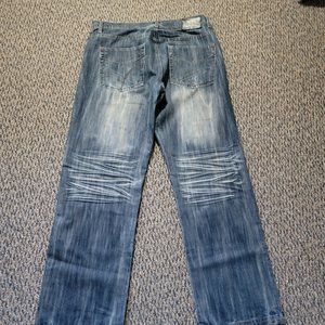 Men's Vintage Bailey's Point Black Relaxed Fit  Size 36 x 32 Distressed Wash EUC